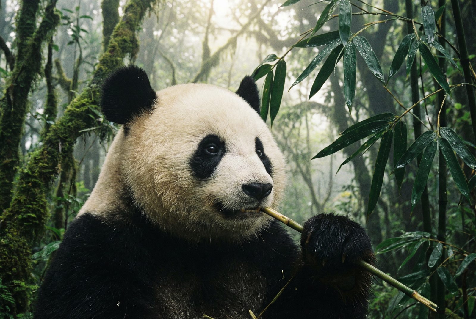 萝莉岛熊猫吃竹子视频